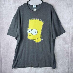 The Simpsons Bart Mens Gray T-Shirt Size 3XL